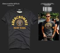 heren abercrombie korte tees new york established 1892 houtskool grijs geel On Sale Price etpaz402